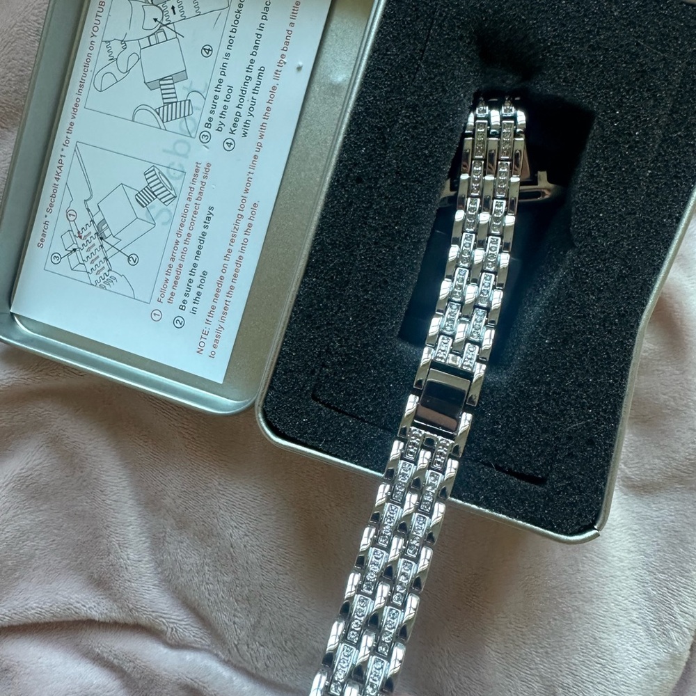 Silver Apple Watch Band